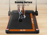 NEW Treadmills for Home, 2.5HP Quiet Folding Treadmill with Heart Rate Sensor, 300lbs Weight N728P266573A