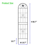 2 Pack Metal Garden Trellis 86.7" x 19.7" Rustproof Trellis for Climbing Plants Outdoor Flower W1586P268038