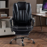 Massage Office Chair with Heat, Footrest, Black W2069P174876