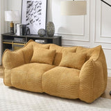 Soft beanbag chair with high resilience foam core for two people. The comfortable square recliner W1996P252272