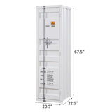 White Wardrobe with Full-length Container Lock B062P185726