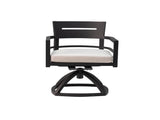 Outdoor Patio Aluminum Swivel Rocker 2PCS with Outdoor-grade Sunbrella Fabric Cushions, Ember Black 88767239