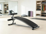 6-Level Adjustable Sit Up Bench, Curved Decline Ab Bench with Reverse Crunch Handle 30811140