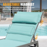 Outdoor Patio Chaise Lounge Set of 3, Aluminum Pool Lounge Chairs with and Wheels, Textilene Padded W1859P172280