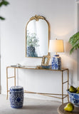 24" x 36" Arched Wall Mirror with Gold Metal Frame, Wall Mirror for Living Room Bedroom Hallway W2078135193