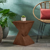 GEOMETRIC MGO SIDE TABLE,DARK BROWN COLOR N770P262073B