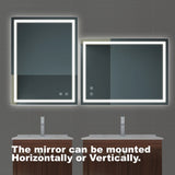 36x28 inch Bathroom Led Classy Vanity Mirror with focused backplane,High Lumen,Dimmable Touch,Wall W1992P210830