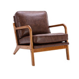 ZNTS COOLMORE Mid Century Modern Accent Chair, Comfy Fabric Living Room Chairs with Solid Wood Frame, W39551245