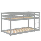 ZNTS Twin over Twin Floor Bunk Bed,Grey 48373666