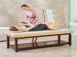 71 x 31 Inch White Massage Bed Warmer Heating Pad with 5 Heat Settings Machine Washable Design 59519668