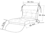 Outdoor High-Back Chair Cushions, One-Piece Hinged and Back Design, Fade-Resistant & Waterproof 05570389