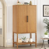 U_STYLE Sophisticated Oak Veneer Cabinet with multiple storage functions,Suitable for N711P210122A