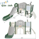 ZNTS Kids Slide Playset Structure 9 in 1, Spaceship Set with Slide, Arch Tunnel, Ring Toss, Drawing 86420857