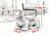 6V Battery Powered Kids Ride On Pony Electric Ride On Horse, with Bear Toy, Music, for 1.5-5 Years 21300665