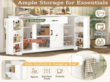 U_STYLE 54.3" Sideboard Buffet Cabinet with, 4 Doors & 1 Drawer, Melamine MDF Kitchen N711P437643K
