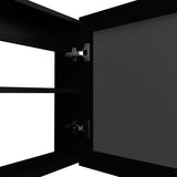 Payson Medicine Cabinet in Melamine With Included Mirror, Black B128P237155