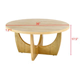36" Round Coffee Table, Wooden Coffee Tables for Living Room Reception Room Bedroom W1801P195677