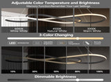 Modern LED Pendant Light, Infinity Design Hanging Ceiling Fixture, Adjustable Height, Dimmable for W1340P211847
