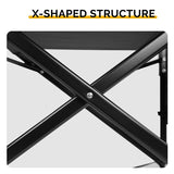 31" Tall Directors Chair with Footrest, 4Portable Bar Height Folding Camping Chair with Built-in Cup 61533762