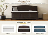 Shoe Bench, Retro Shoe Storage Bench with Safe Soft-Close Devices, Storage Chest with Hidden Storage 87869983