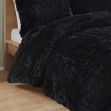 Full/Queen Shaggy Long Fur Comforter Mini Set B03595934