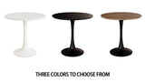 31.5" Black Round Dining Table, Tulip Table Kitchen Dining Table 2-4 People with MDF Table Top & W2189131693