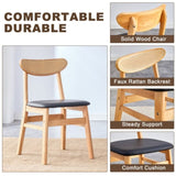 The stylish and durable solid wood dining chair, small curved back, PU cushion, and beautiful shape W1151P154587