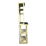 23.62" White and Black color Bakers Rack for Kitchen with Storage, Coffee Bar, 5-Tier Kitchen W1412P230430