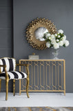 27" in Sunburst Design Wall Mirror Decorative Golden Finish for Entryway, Modern Living room W2078124329