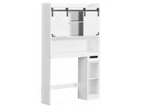 Toilet Cabinet has 2 Doors and Contains a 2-Tiered Bathroom cabinet with Side Storage Rack and 57774975