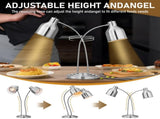 US Standard HT-222 110V 500W Commercial Food Heating Lamp, Silver Stainless Steel Vertical Electric 67509702