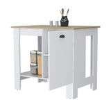 Lander Kitchen Island with Single Door and Lower Open Shelf B128P148925