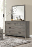 Dark Gray Finish Transitional Look 1pc Dresser of 7 Drawers Industrial Rustic Modern Style Bedroom B011101877