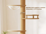 Adjustable Height Floor-to-Ceiling Cat Tree Made of MDF Board, Tall Cat Tower with Sisal Scratching 16442670