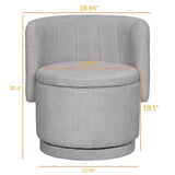 360 Degree Swivel Back Sofa Chair With Storage Space, Suitable For Bedroom and Living Room W1716P196474
