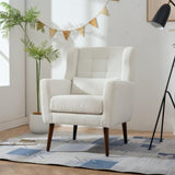 Modern Accent Chair,Teddy Fabric Living Room Chairs Comfy Reading Chair,Mid Century Accent Chair, W1028P236468