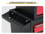 4-Drawer Locking Steel Tool Cart Red & Black 46157302