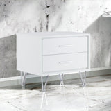 Deoss White Finish Accent Table B2726P286621