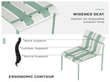 Summer- 4-Pack Modern Striped Color Block Chairs - Waterproof PP Seat & Sturdy Metal Legs, W3450P447386