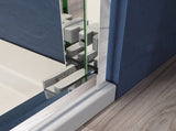 50-54 in. W x 72 in. H Chrome Finish,Sliding Shower Glass Door Adjustable Semi Frameless Shower W2269P324986
