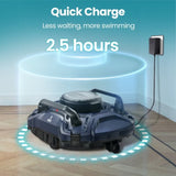 ZNTS Cordless Robotic Pool Cleaner Pool Vacuum Self-Parking Dual-Motors LED Indicator 21167867