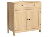Natural wood color, particleboard with melamine veneer, 60*30*80cm, double doors, single drawer, 45169395