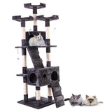 ZNTS 67'' Multi-Level Cat Tree Tower, Kitten Condo House with Scratching Posts, Kitty Play Activity W2181P152200