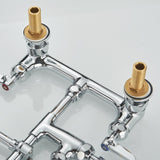 Commercial Kitchen Faucet Deck Mount with Pre-Rinse Sprayer 21" Height Kitchen Sink Faucet 8 Inch W1932P171734
