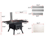 Wood Camping Stove Black 57.5*31*37cm 06858771
