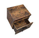 Industrial Style 1pc Cabinet with Drawer and Shelf Caster Wheels Wooden Weathered Oak Finish, B2741P334827