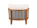 Outdoor Unique Tub Design Armchair Woven Rope, Patio Furniture Acacia Wood Chair, Deep Seating N780P245859G