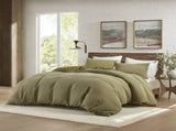 3PCS Full/Queen Waffle Washed Duvet Set B035P341118