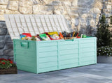 75gal 280L Outdoor Garden Plastic Storage Deck Box Chest Tools Cushions Toys Lockable Seat 33688203