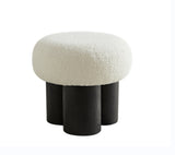 W8017-1 White lamb wool seat, barrel PVC pipe with black ash willow W2085129980